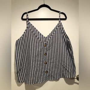 Shein Striped Cropped top NWOT